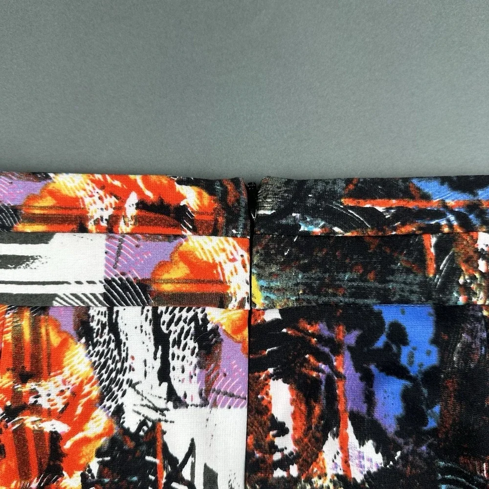 Grace Elements Stretch Retro Core Printed High Waist Skirt Size‎ XL Women's EUC